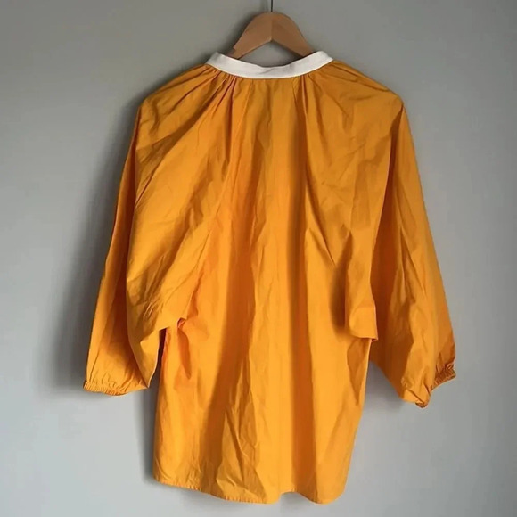 TORY BURCH Wo Puff Sleeve Cotton Poplin Tunic orange - Picture 3 of 9